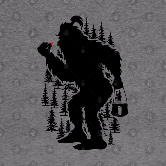 Funny Bigfoot Silhouette by Tesszero